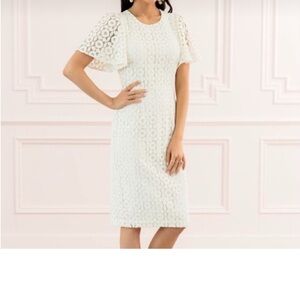 Rachel Parcell Cream Lace Midi Dress